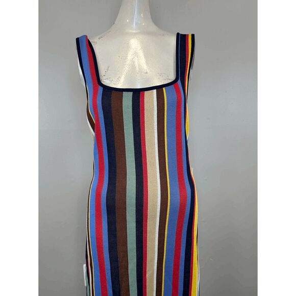 STAUD Katie Market Stripe Midi-Dress Size XL $295 - Picture 6 of 12